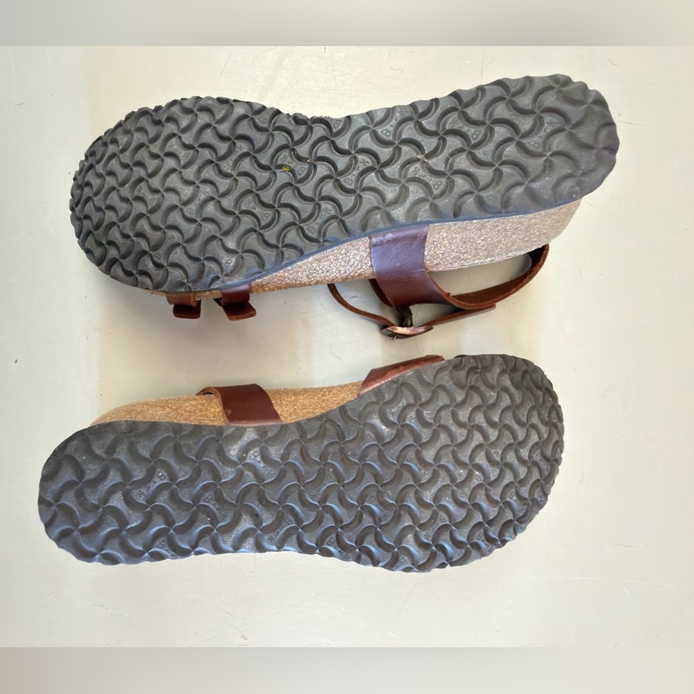 Papillio Brown Leather Sandals - Picture 5 of 10